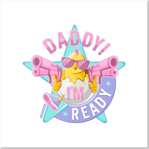 Daddy, I'm Ready / blue-pink edition Wall Art by mr.Lenny Loves ...